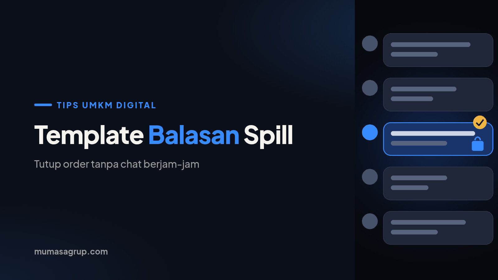 Template Balasan Spill Threads: Tutup Order tanpa Chat Berjam-jam