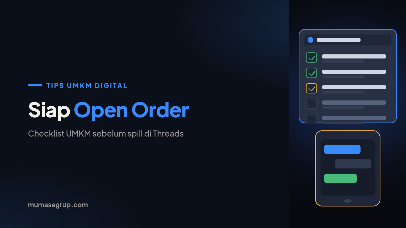 Siap Open Order: Checklist UMKM Sebelum Spill di Threads