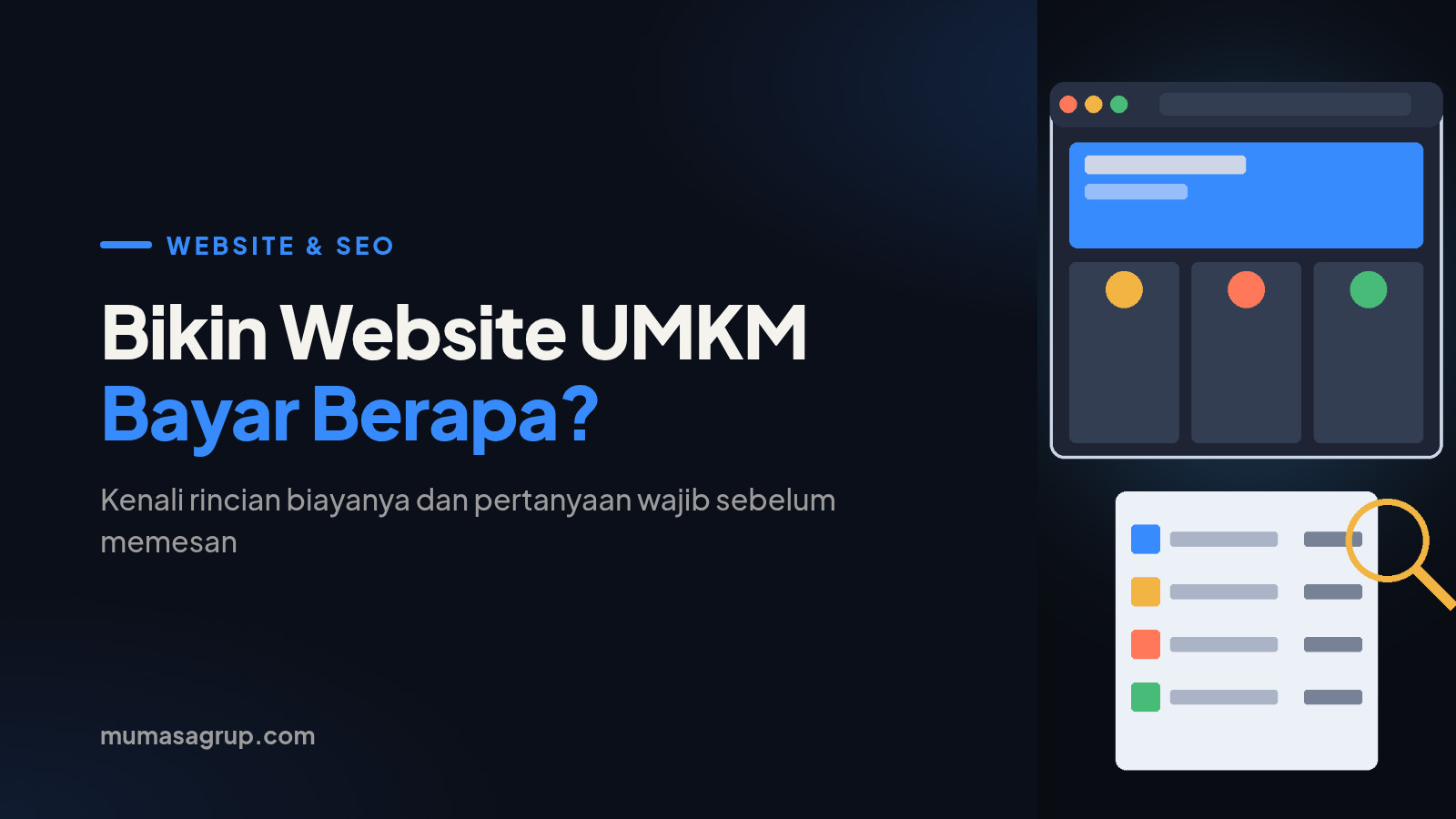 Bikin Website UMKM Bayar Berapa? Rincian Biaya yang Perlu Ditanyakan